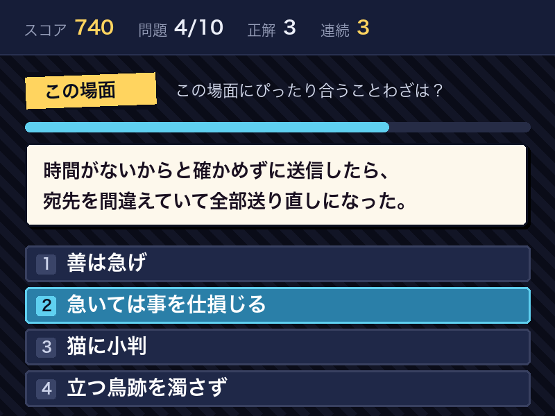 ことわざクイズ